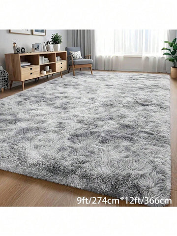Bedroom Soft Long Pile Carpet, Living Room/Kids Room Grey Fluffy Long Pile Carpet, Luxury Modern Plush Carpet, Boys/Girls Room/Dorm Indoor Home Decor, Upgraded Non-Slip Style